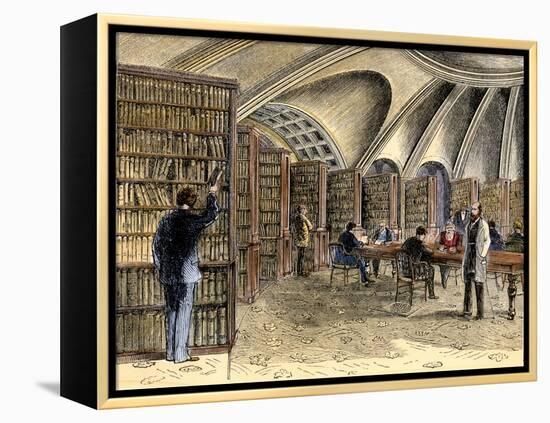 Law Library Within the Old Library of Congress, 1870s-null-Framed Premier Image Canvas