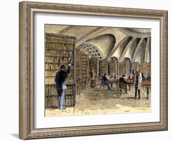 Law Library Within the Old Library of Congress, 1870s-null-Framed Giclee Print