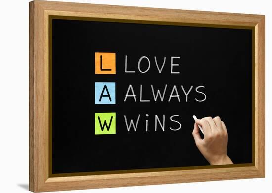 Law - Love Always Wins-Ivelin Radkov-Framed Premier Image Canvas