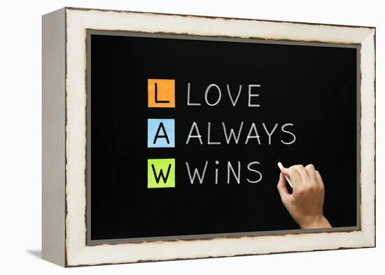 Law - Love Always Wins-Ivelin Radkov-Framed Premier Image Canvas