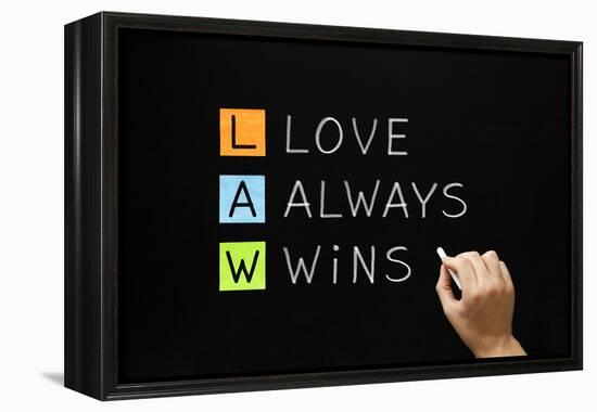 Law - Love Always Wins-Ivelin Radkov-Framed Premier Image Canvas