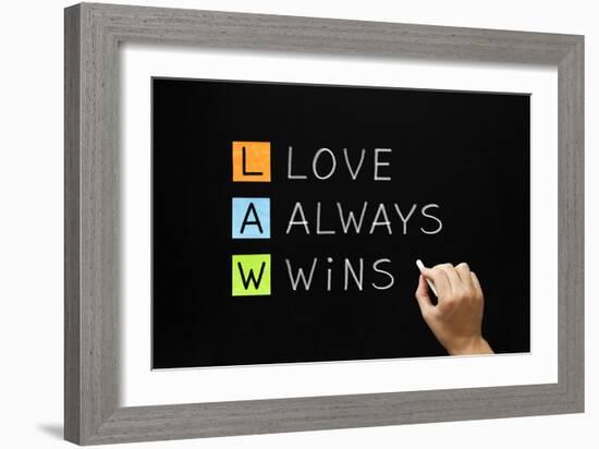 Law - Love Always Wins-Ivelin Radkov-Framed Photographic Print