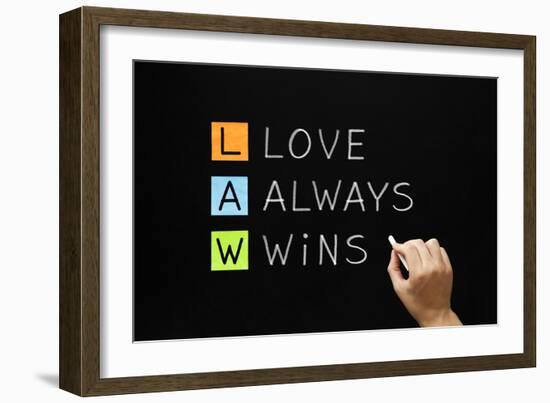 Law - Love Always Wins-Ivelin Radkov-Framed Photographic Print