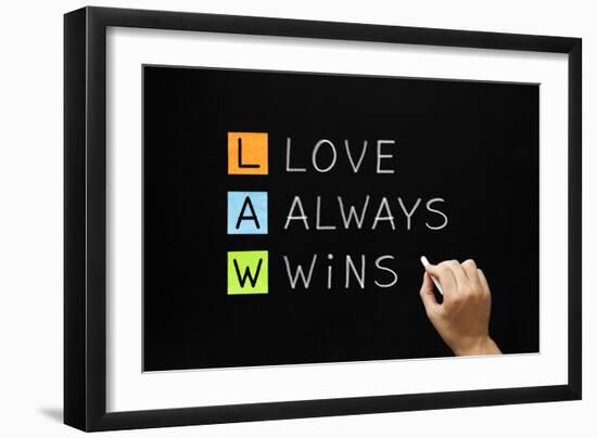 Law - Love Always Wins-Ivelin Radkov-Framed Photographic Print