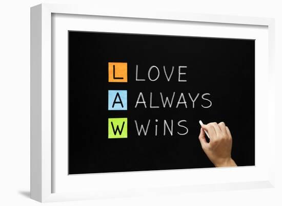 Law - Love Always Wins-Ivelin Radkov-Framed Photographic Print