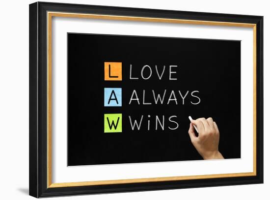 Law - Love Always Wins-Ivelin Radkov-Framed Photographic Print