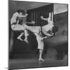Law Student Gojuro Harada Uses Right Foot on the stomach to ward off attack of economics student-John Florea-Mounted Photographic Print