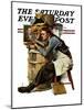 "Law Student" Saturday Evening Post Cover, February 19,1927-Norman Rockwell-Mounted Premium Giclee Print