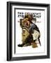 "Law Student" Saturday Evening Post Cover, February 19,1927-Norman Rockwell-Framed Giclee Print