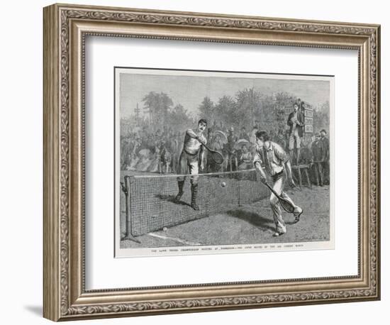 Lawford Versus Renshaw in the Fifth Round of the All-Comers' Match-Arthur Hopkins-Framed Art Print