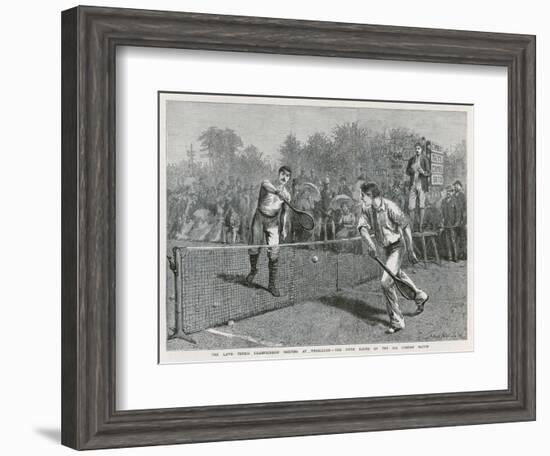 Lawford Versus Renshaw in the Fifth Round of the All-Comers' Match-Arthur Hopkins-Framed Art Print