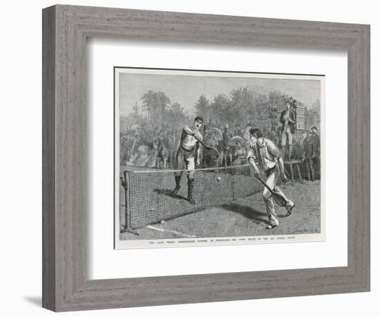 Lawford Versus Renshaw in the Fifth Round of the All-Comers' Match-Arthur Hopkins-Framed Art Print