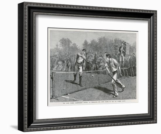 Lawford Versus Renshaw in the Fifth Round of the All-Comers' Match-Arthur Hopkins-Framed Art Print