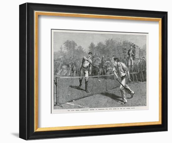 Lawford Versus Renshaw in the Fifth Round of the All-Comers' Match-Arthur Hopkins-Framed Art Print