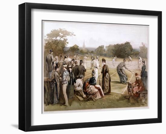 Lawn Tennis, 1887-Louis Prang-Framed Giclee Print