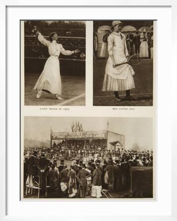 'Lawn Tennis 1907, Miss Lottie Dod and Wimbledon in 1880, Photographs from  the Times' Photographic Print | Art.com