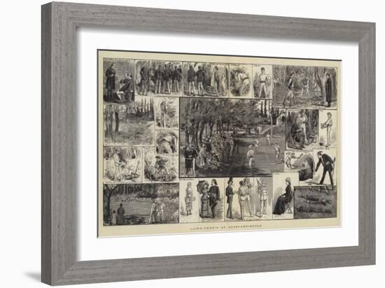 Lawn-Tennis at Constantinople-null-Framed Giclee Print