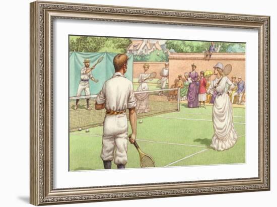 Lawn Tennis Being Played in the Victorian Age-Pat Nicolle-Framed Giclee Print