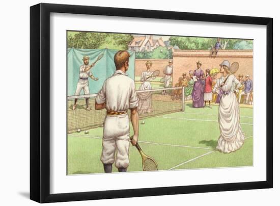 Lawn Tennis Being Played in the Victorian Age-Pat Nicolle-Framed Giclee Print