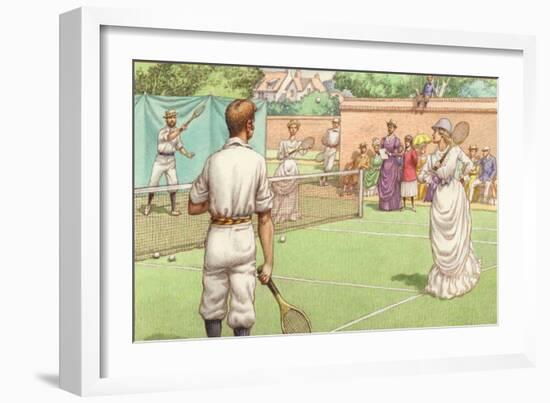 Lawn Tennis Being Played in the Victorian Age-Pat Nicolle-Framed Giclee Print