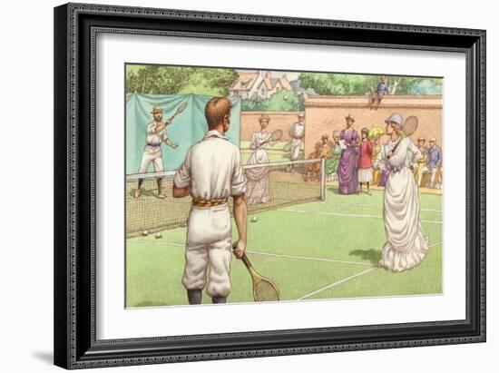 Lawn Tennis Being Played in the Victorian Age-Pat Nicolle-Framed Giclee Print