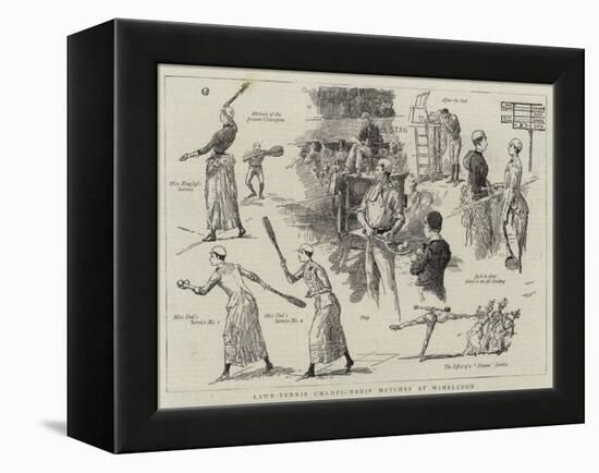 Lawn-Tennis Championship Matches at Wimbledon-null-Framed Premier Image Canvas