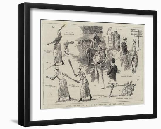 Lawn-Tennis Championship Matches at Wimbledon-null-Framed Giclee Print