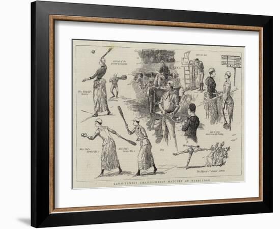 Lawn-Tennis Championship Matches at Wimbledon-null-Framed Giclee Print