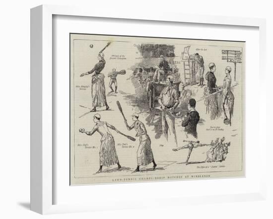 Lawn-Tennis Championship Matches at Wimbledon-null-Framed Giclee Print