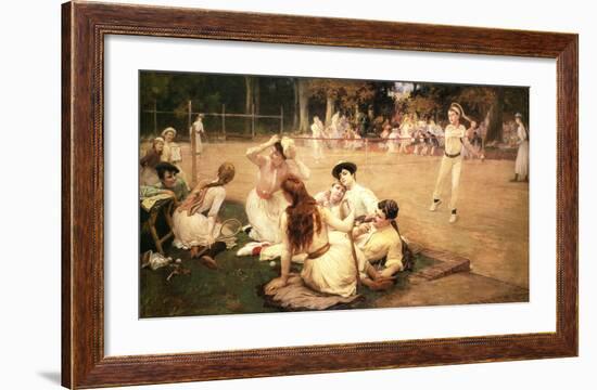 Lawn Tennis Club-Frederick Arthur Bridgman-Framed Art Print