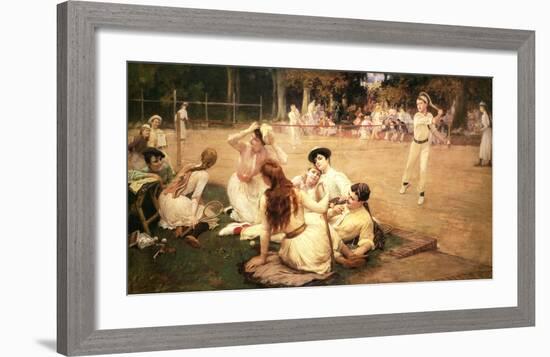 Lawn Tennis Club-Frederick Arthur Bridgman-Framed Art Print