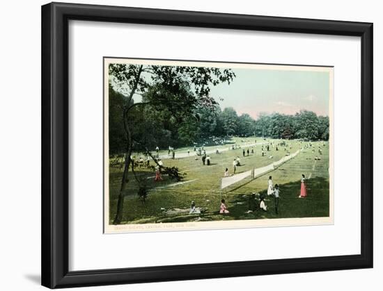 Lawn Tennis in Central Park, New York City-null-Framed Art Print