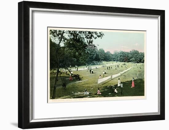 Lawn Tennis in Central Park, New York City-null-Framed Art Print