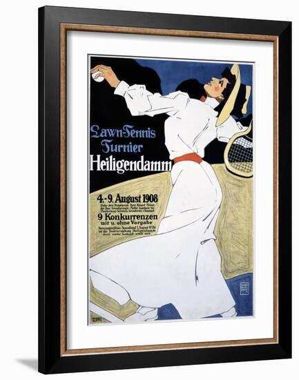 Lawn Tennis Tunier-Hans Rudi Erdt-Framed Art Print