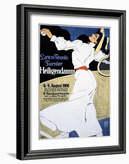 Lawn Tennis Tunier-Hans Rudi Erdt-Framed Art Print