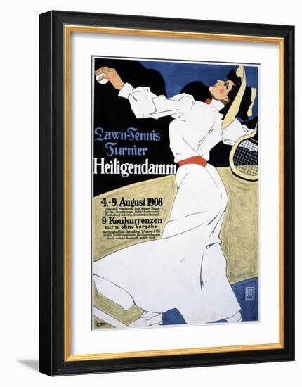 Lawn Tennis Tunier-Hans Rudi Erdt-Framed Art Print