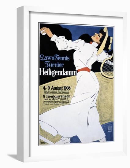 Lawn Tennis Tunier-Hans Rudi Erdt-Framed Art Print