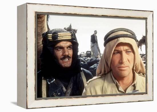 Lawrence d'Arabie LAWRENCE OF ARABIA by David Lean with Peter O'Toole, Omar Sharif, 1962 kaffiyeh k-null-Framed Stretched Canvas