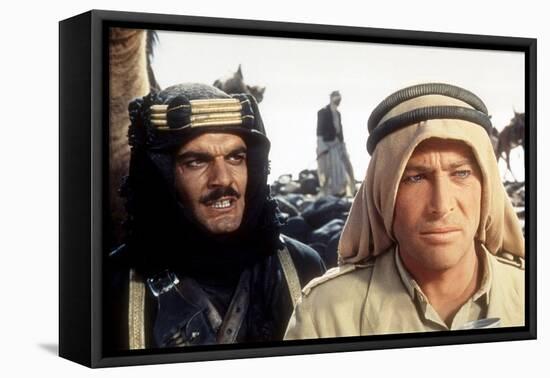 Lawrence d'Arabie LAWRENCE OF ARABIA by David Lean with Peter O'Toole, Omar Sharif, 1962 kaffiyeh k-null-Framed Stretched Canvas