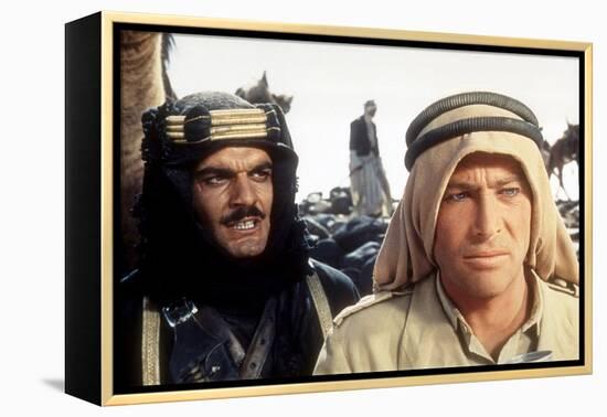 Lawrence d'Arabie LAWRENCE OF ARABIA by David Lean with Peter O'Toole, Omar Sharif, 1962 kaffiyeh k-null-Framed Stretched Canvas