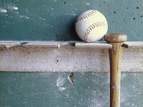 Baseball and Bat on Rack-Lawrence Manning-Framed Photographic Print