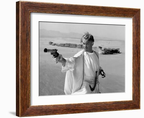 LAWRENCE OF ARABIA, 1962 directed by DAVID LEAN Peter O'Toole was nominated in the Best Actor categ-null-Framed Photo