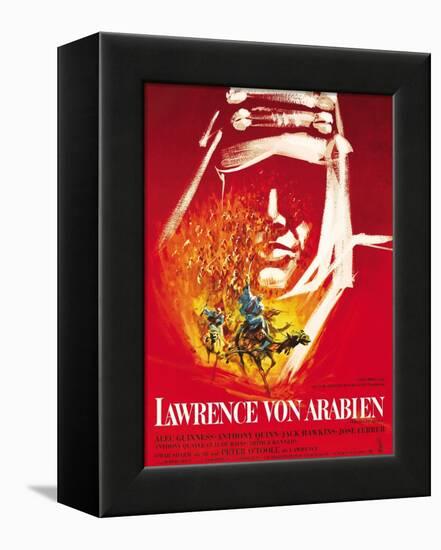 Lawrence of Arabia, (aka Lawrence Von Arabien), German Poster Art, 1962-null-Framed Stretched Canvas