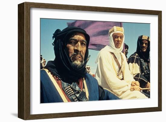 Lawrence of Arabia, Anthony Quinn, Peter O'Toole, Omar Sharif, 1962-null-Framed Premium Photographic Print