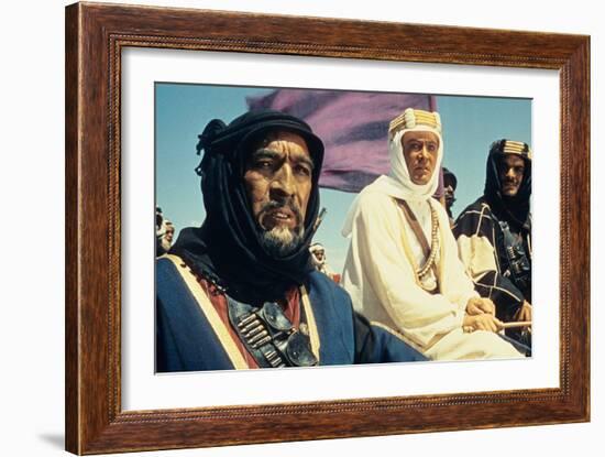 Lawrence of Arabia, Anthony Quinn, Peter O'Toole, Omar Sharif, 1962-null-Framed Premium Photographic Print