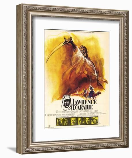 Lawrence of Arabia, French Movie Poster, 1963-null-Framed Premium Giclee Print