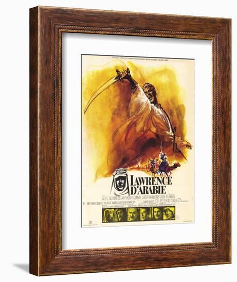 Lawrence of Arabia, French Movie Poster, 1963-null-Framed Premium Giclee Print