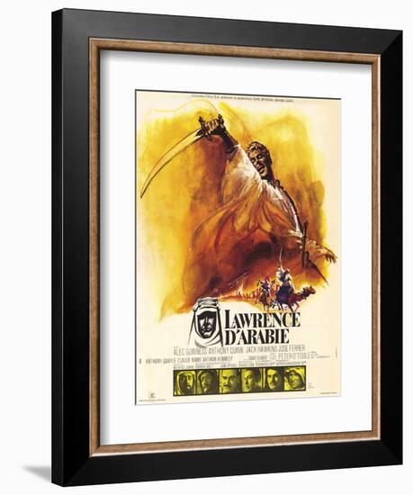 Lawrence of Arabia, French Movie Poster, 1963-null-Framed Premium Giclee Print