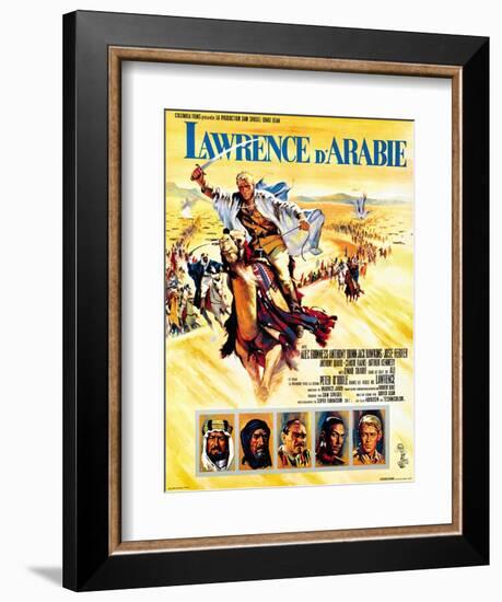 Lawrence of Arabia, French Movie Poster, 1963-null-Framed Premium Giclee Print