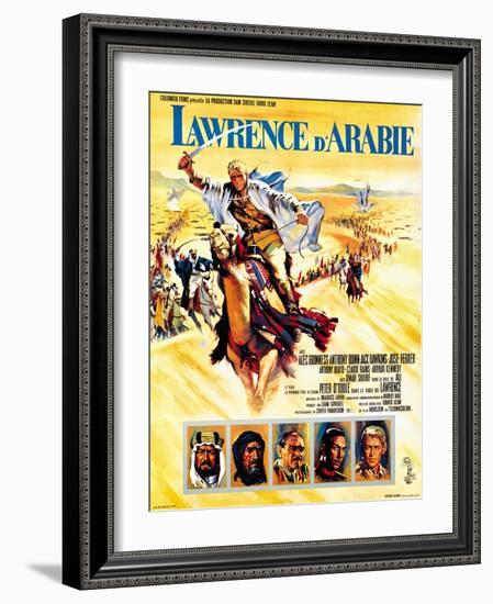 Lawrence of Arabia, French Movie Poster, 1963--Framed Art Print